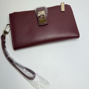 Anne Klein Burgundy Wristlet Wallet